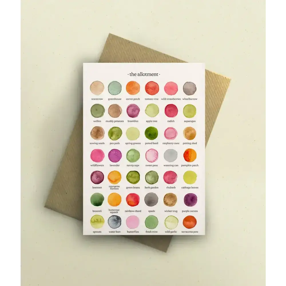 The Colours of The Allotment Greetings Card - greetings card