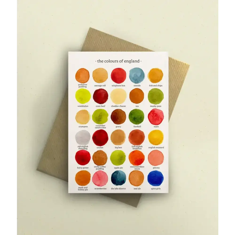 The Colours of England Greetings Card - greetings card