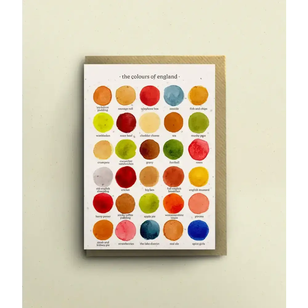 The Colours of England Greetings Card - greetings card