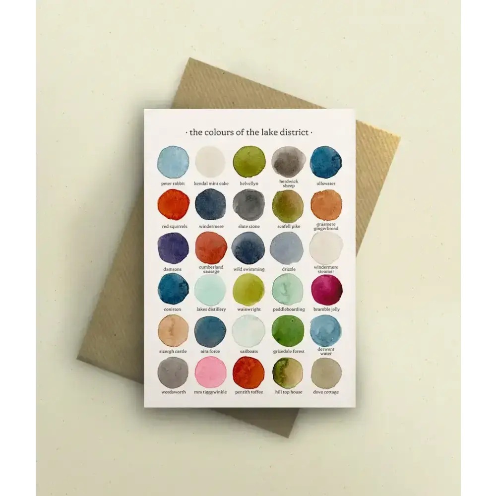 The Colours of the Lake District Greetings Card - greetings card