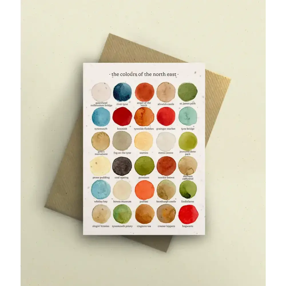 The Colours of the North East Greetings Card - greetings card