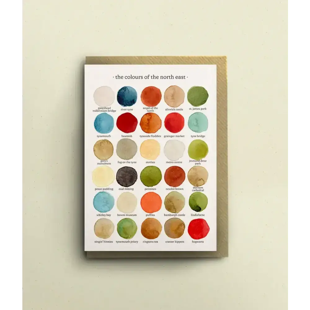 The Colours of the North East Greetings Card - greetings card