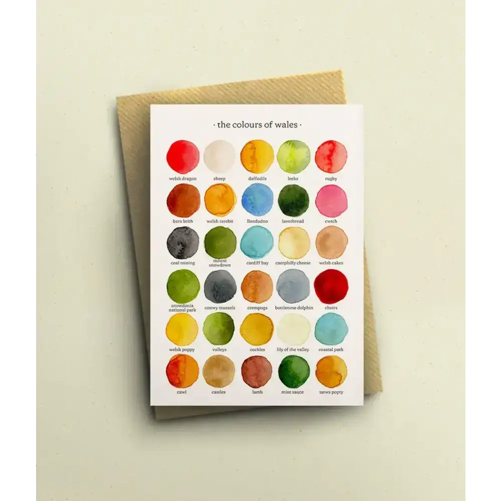 The Colours of Wales Greetings Card - greetings card