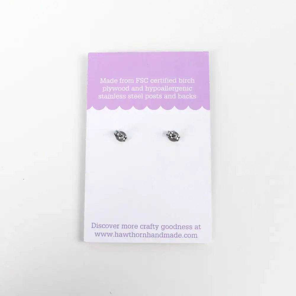 Thimble Wooden Earrings - Craft Jewellery