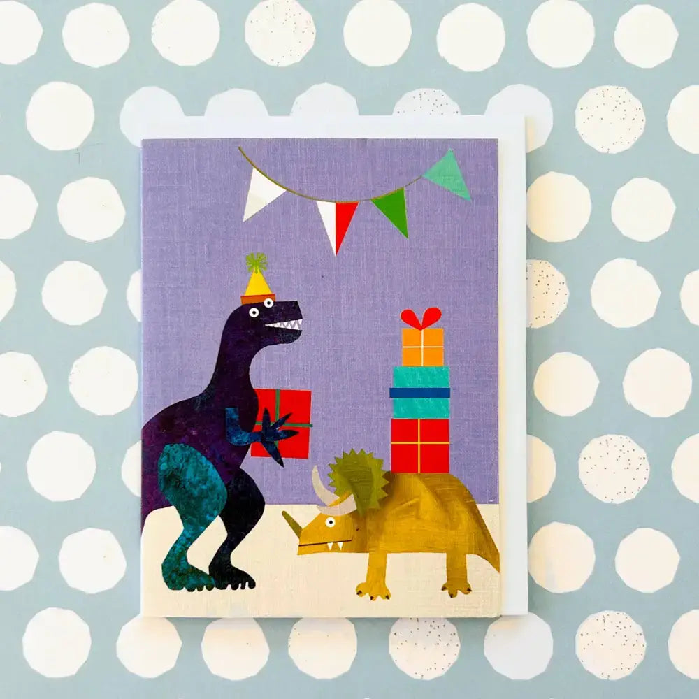 TW42 Mini Dinosaur Party Card - 95 x 125 mm