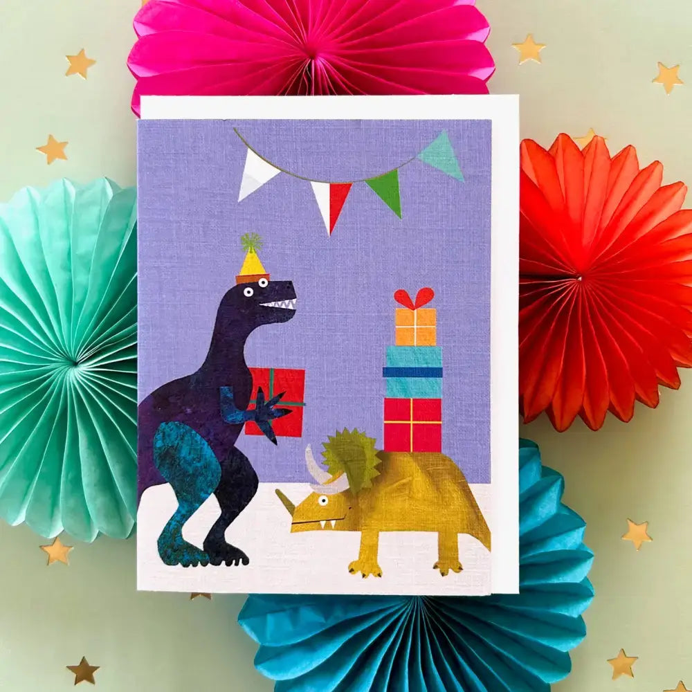 TW42 Mini Dinosaur Party Card - 95 x 125 mm