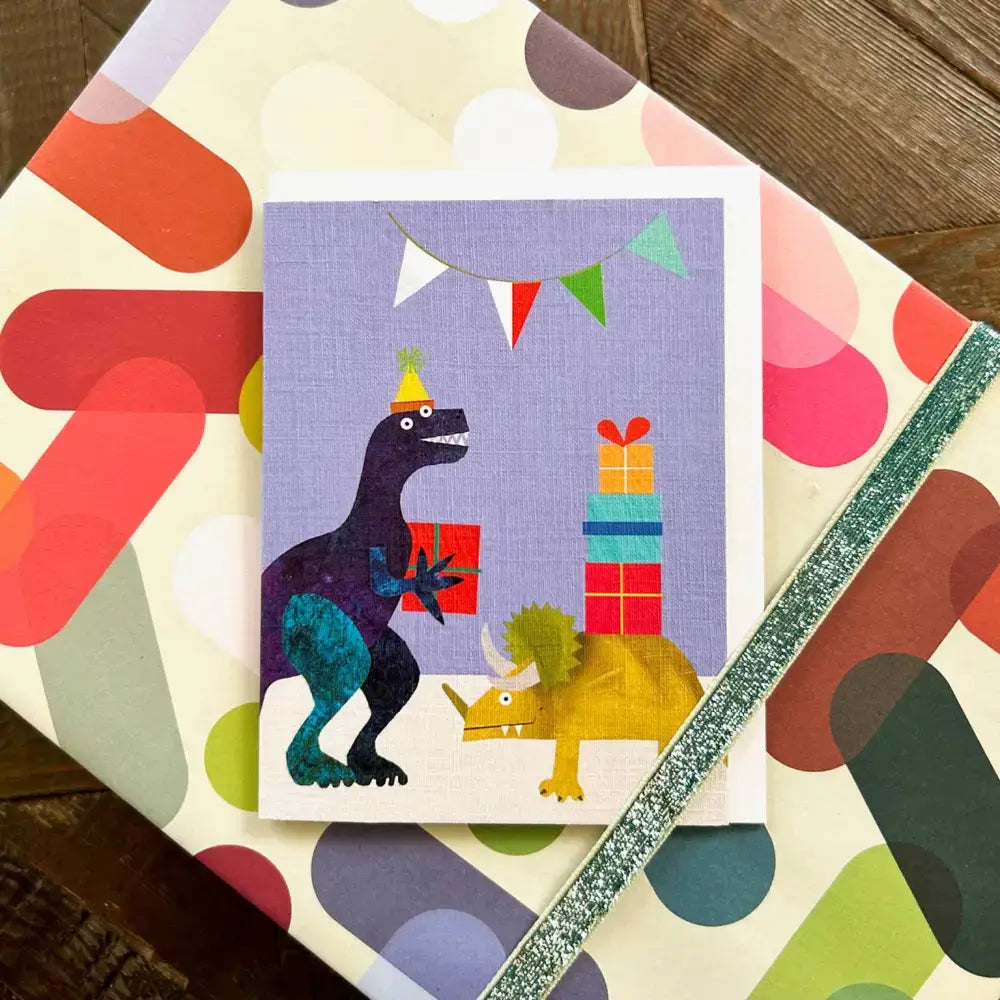 TW42 Mini Dinosaur Party Card - 95 x 125 mm