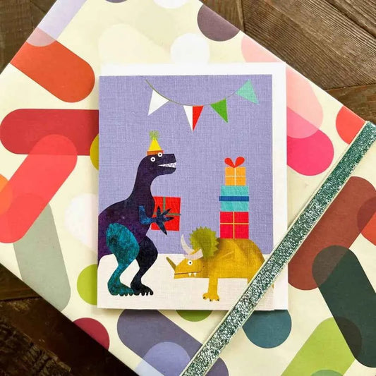 Dinosaur Party Card - The Red Squirrel