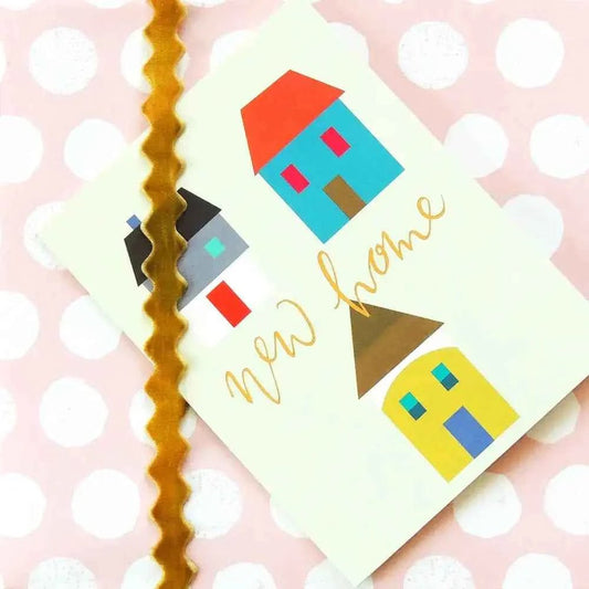 New Home Card with Gold Foiling - The Red Squirrel