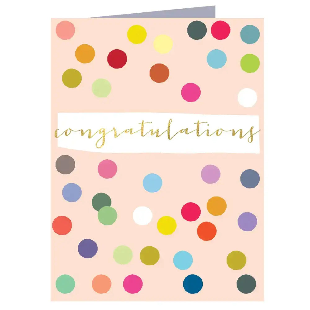 TW434 Mini Gold Foiled Congratulations Card