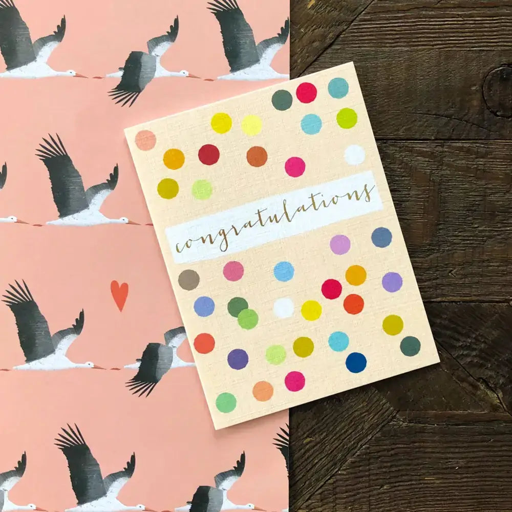 TW434 Mini Gold Foiled Congratulations Card