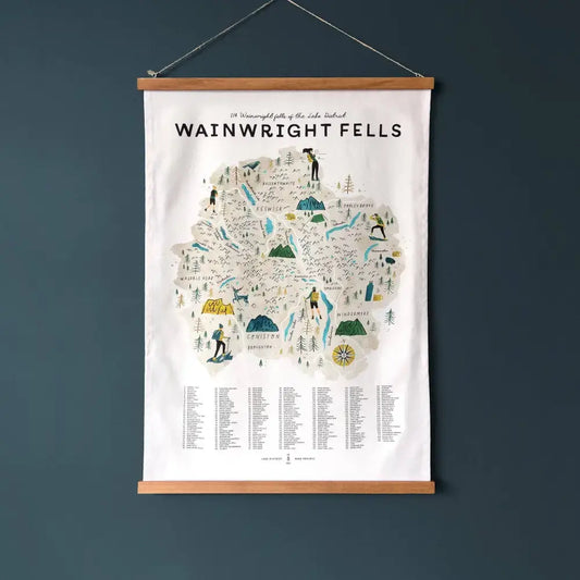 Wainwright Fells Tea Towel