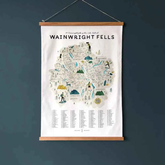 Wainwright Fells Tea Towel - The Red Squirrel