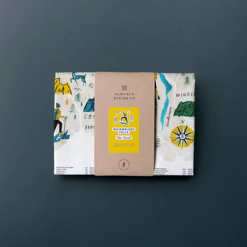 Wainwright Fells Tea Towel