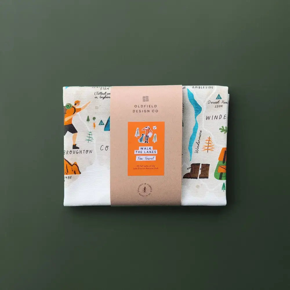 Walk the Lakes Tea Towel