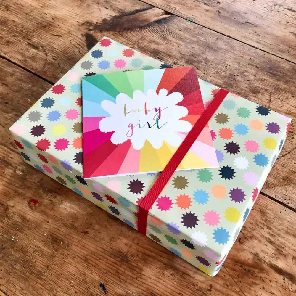 WO47 Colourful Baby Girl Card