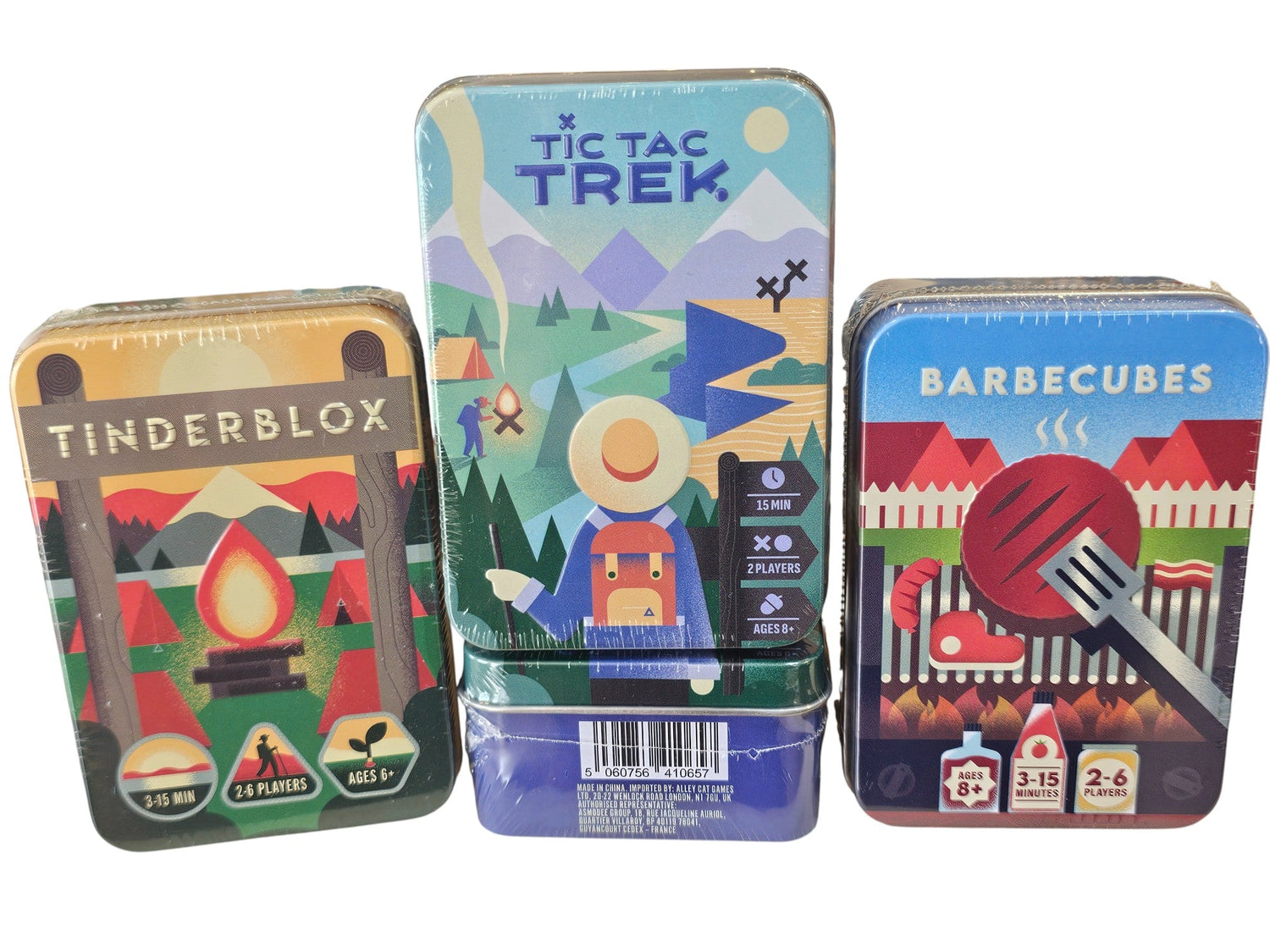 Autobahn board game box displayed with tires in the background, highlighting its fun and engaging gameplay.