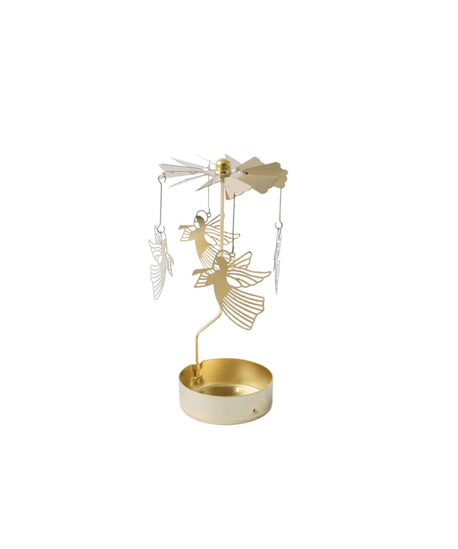 Gold Christmas Angel Tealight Spinner