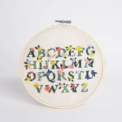Sew & So On Embroidery Kit - Floral Letters