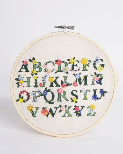 Sew & So On Embroidery Kit - Floral Letters