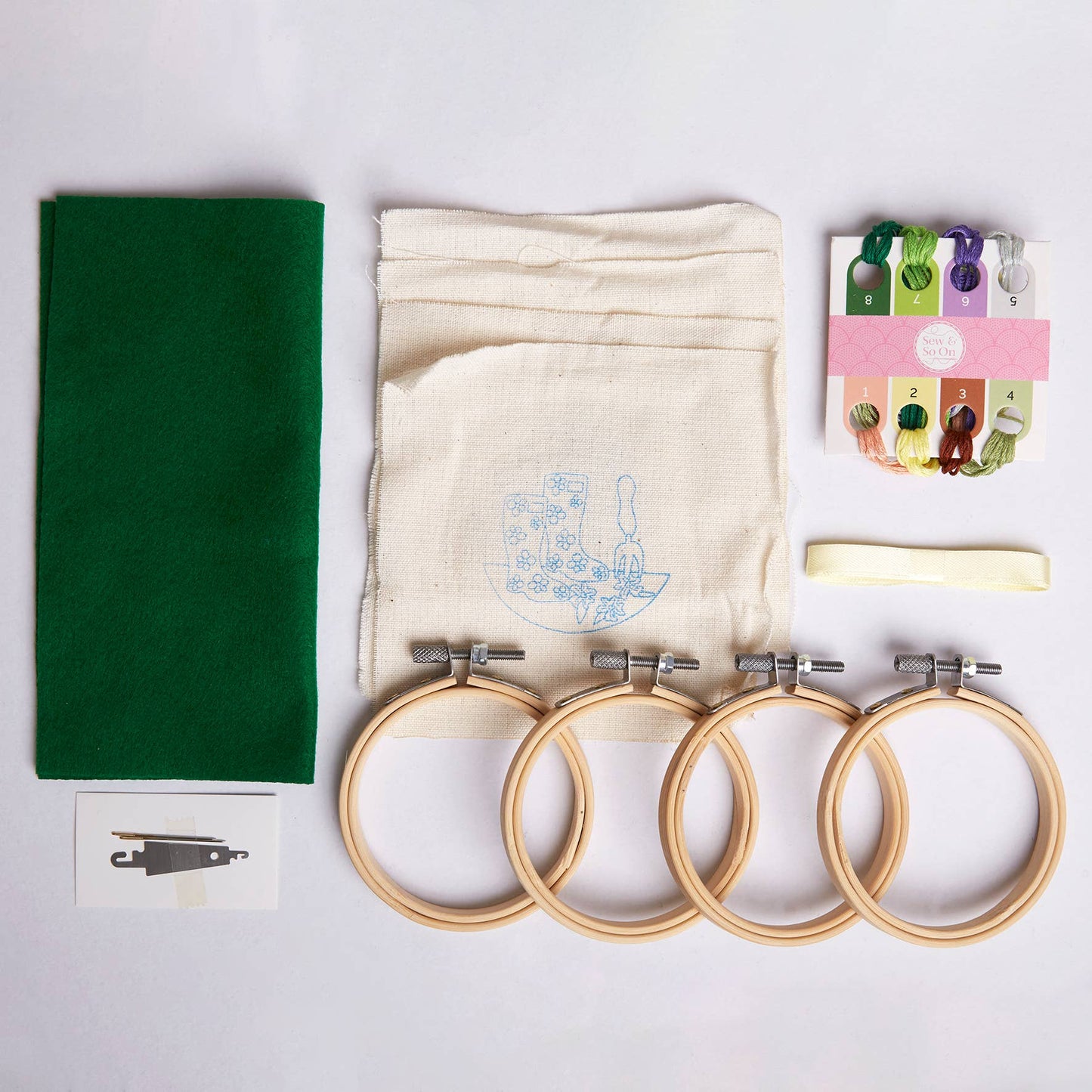 Sew & So On Embroidery Craft Stitch Kit - Garden Design - The Red Squirrel