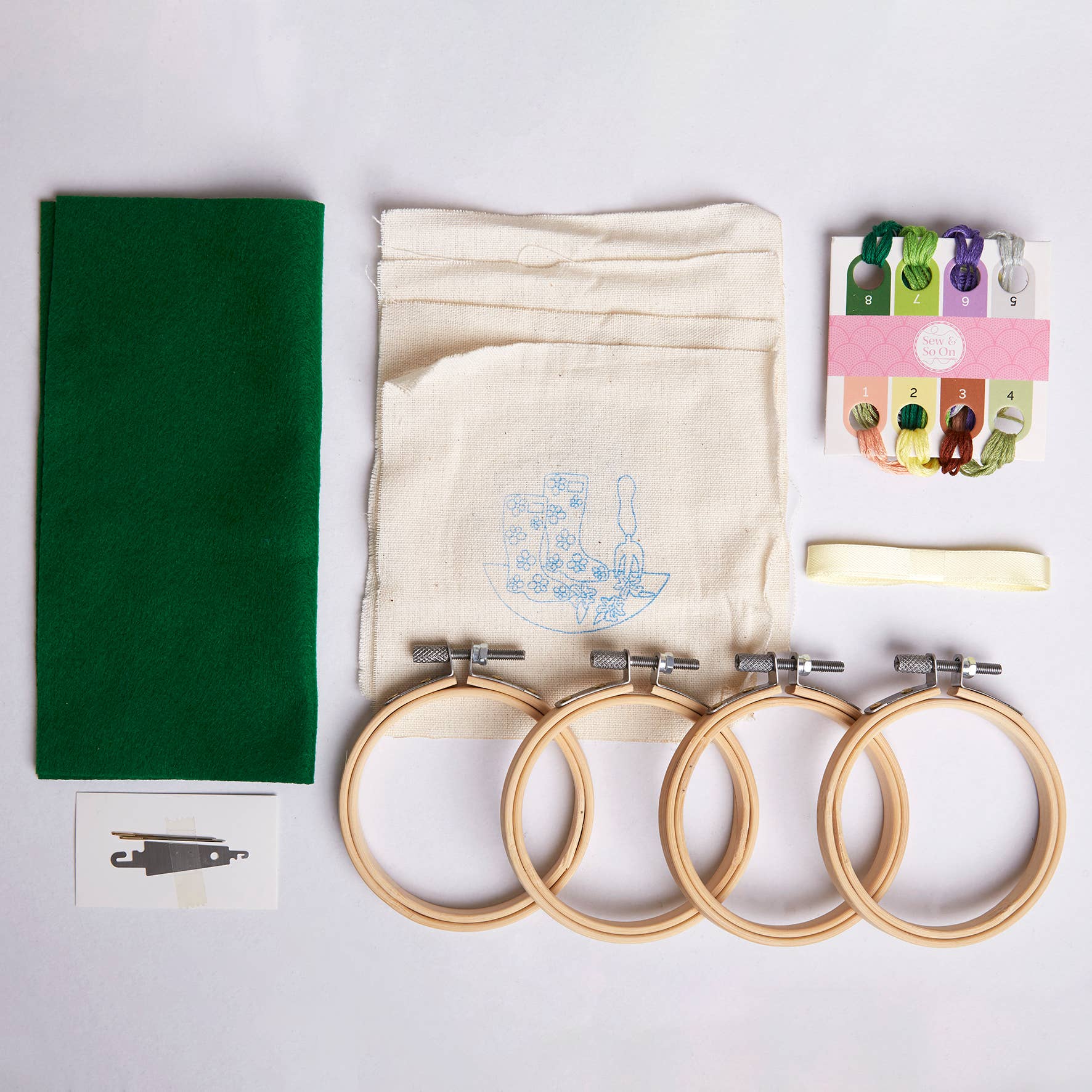 Sew & So On Embroidery Craft Stitch Kit - Garden Design - The Red Squirrel