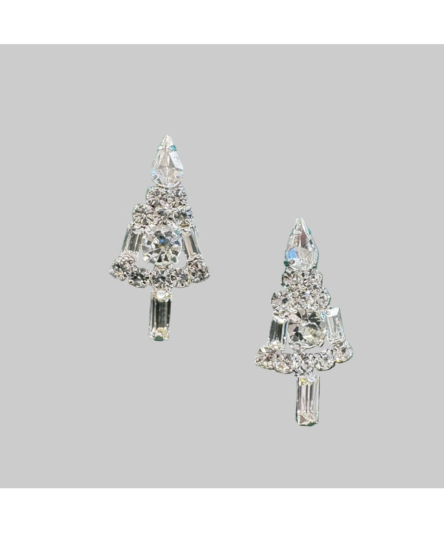 Diamonte Christmas Tree Earrings