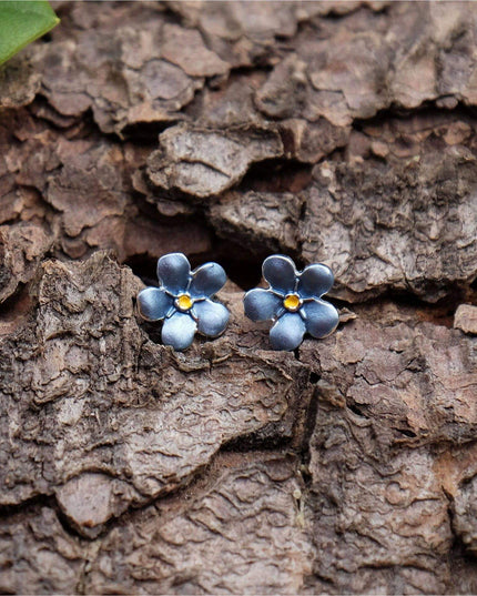 Forget Me Not Blue Flower Mini Stud Earring