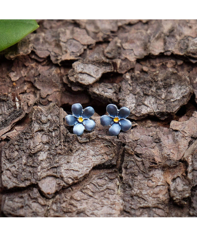 Forget Me Not Blue Flower Mini Stud Earring