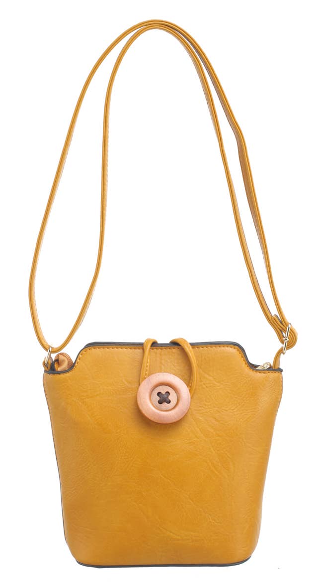 Small Wooden Button Crossbody Bag. - The Red Squirrel