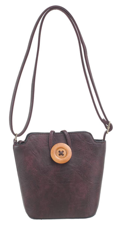 Small Wooden Button Crossbody Bag. - The Red Squirrel