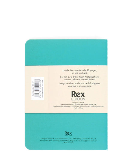 A6 notebooks set of 2 - Green & aqua