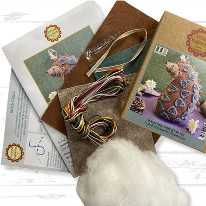 Folk Hedgehog Felt Craft Mini Kit - The Red Squirrel