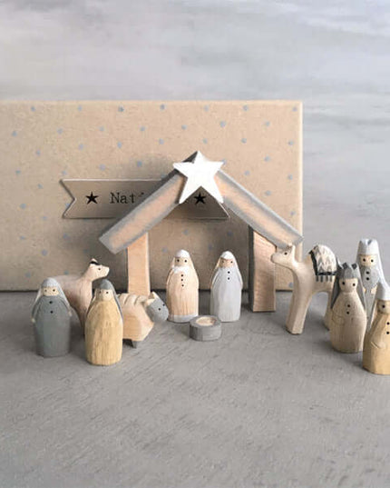 Natural little boxed Nativity Set - East of India