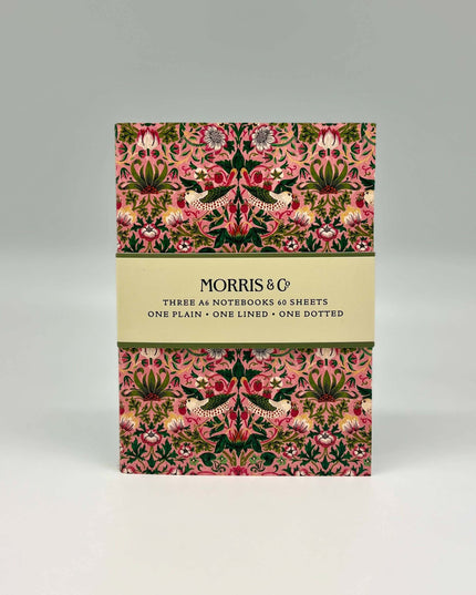 William Morris 3 x A6 notebooks in various designs
