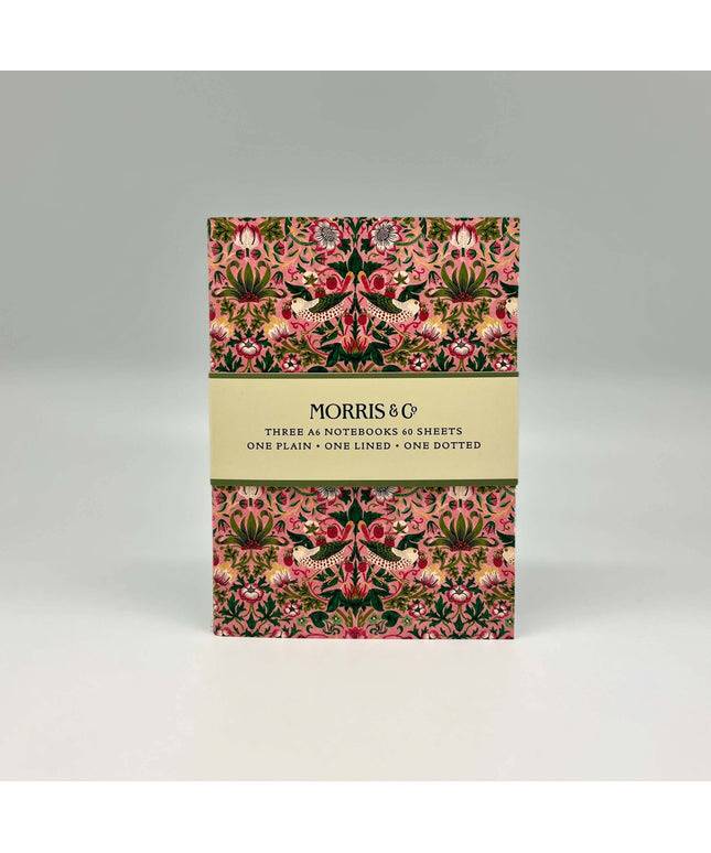 William Morris 3 x A6 notebooks in various designs