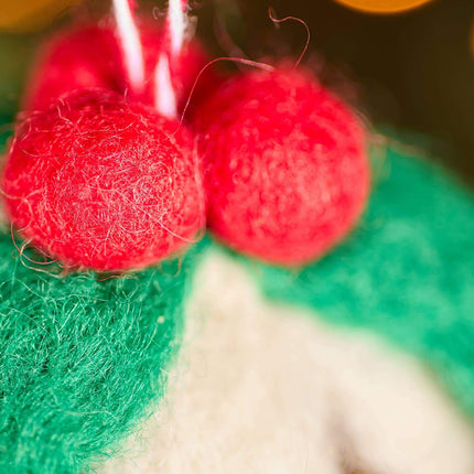 Felt Christmas Pudding Decoration – Eco-Friendly Fair Trade Ornament