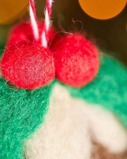 Felt Christmas Pudding Decoration – Eco-Friendly Fair Trade Ornament