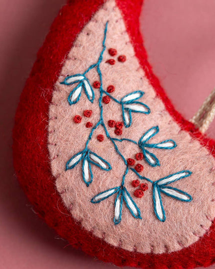 Folk Birds Felt Craft Kit - Makes 5 Embroidered Decorations | Corinne Lapierre