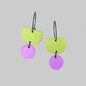 Pistachio Green Colour Block Hoop Earrings - Various colours - The Red Squirrel