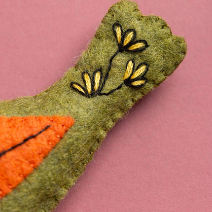 Folk Birds Felt Craft Kit - Makes 5 Embroidered Decorations | Corinne Lapierre