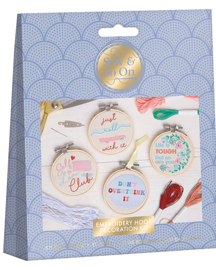 Sew & So On Embroidery Craft Stitch Kit - Slogans