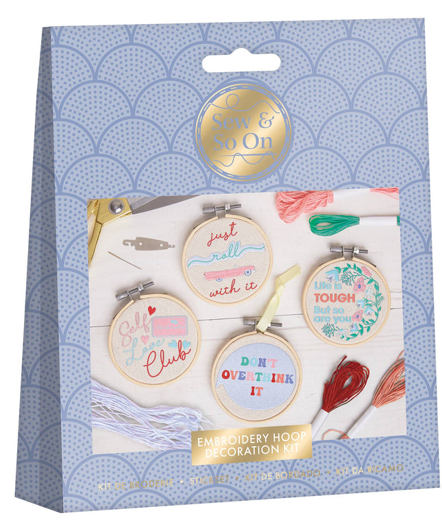 Sew & So On Embroidery Craft Stitch Kit - Slogans