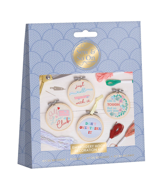Sew & So On Embroidery Craft Stitch Kit - Slogans