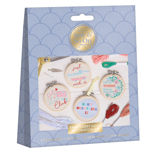 Sew & So On Embroidery Craft Stitch Kit - Slogans - The Red Squirrel