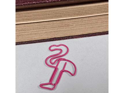 20 Flamingo Paper clips in a tin.