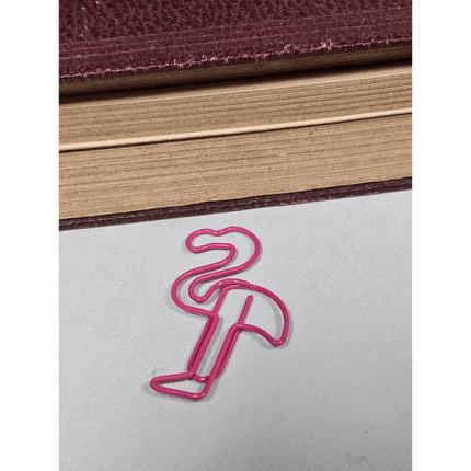 20 Flamingo Paper clips in a tin.