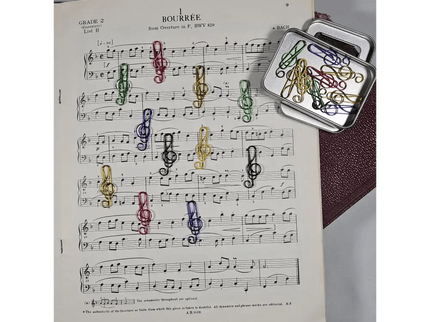 20 Treble Clef Musical note Paper clips