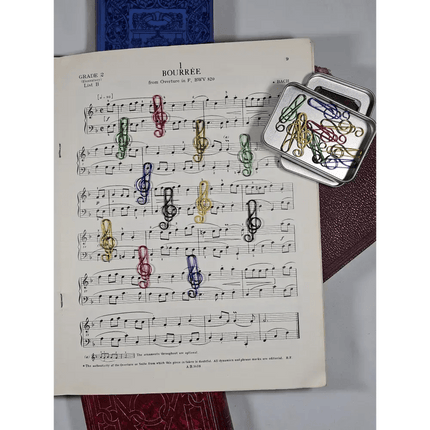 20 Treble Clef Musical note Paper clips