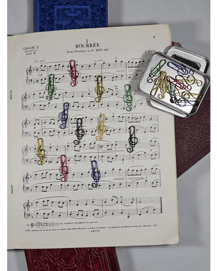 20 Treble Clef Musical note Paper clips